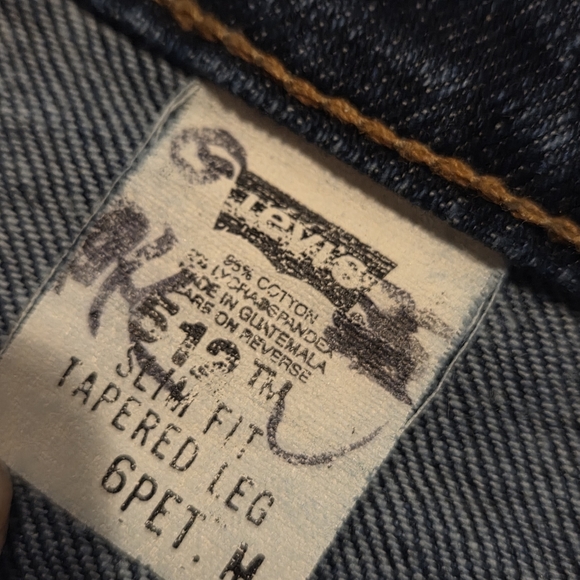 Vintage Levi's 512 Jeans Women's 6 (28x26) Dark Wash Denim Slim Fit Tapered Leg - Picture 5 of 14